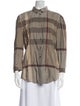 Burberry Brit Three-Quarter Sleeve Button-Up Top