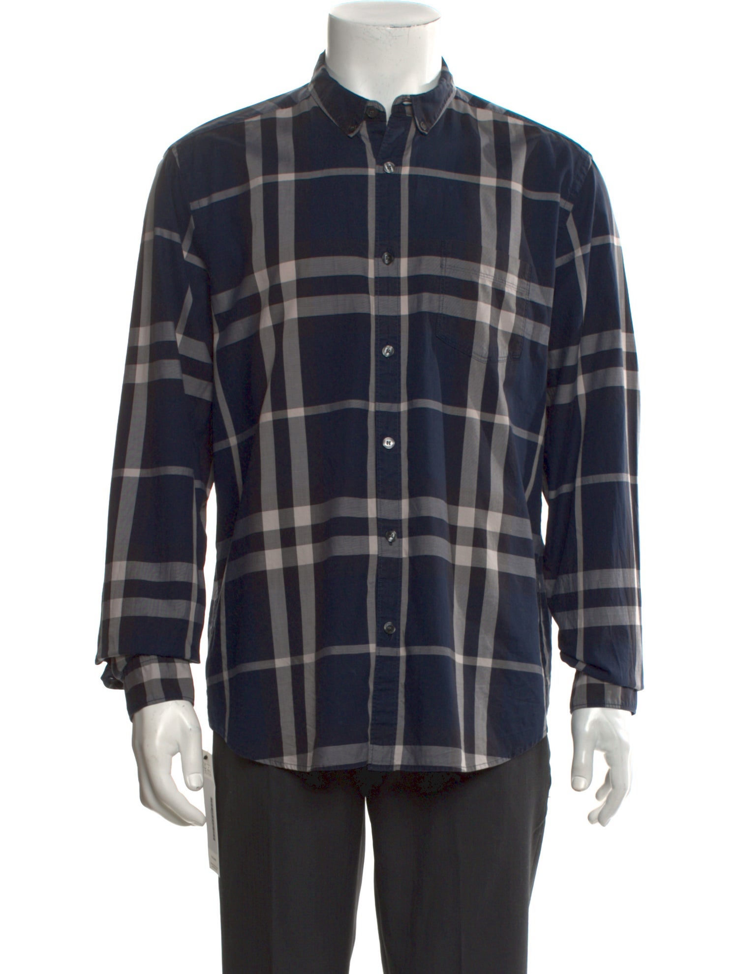 Burberry Brit Plaid Print Long Sleeve Shirt