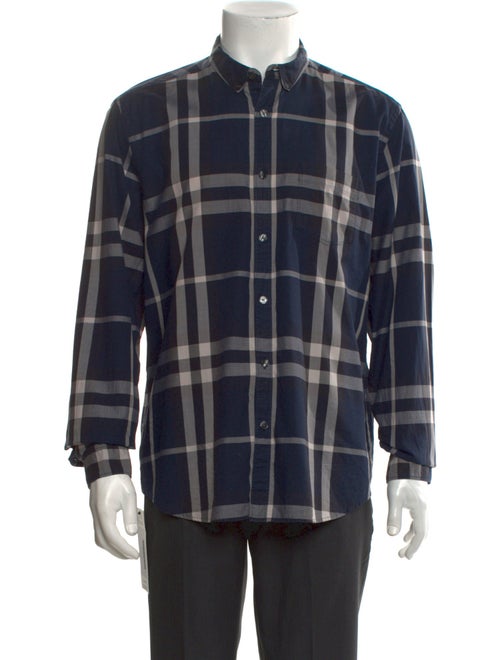 Burberry Brit Plaid Print Long Sleeve Shirt