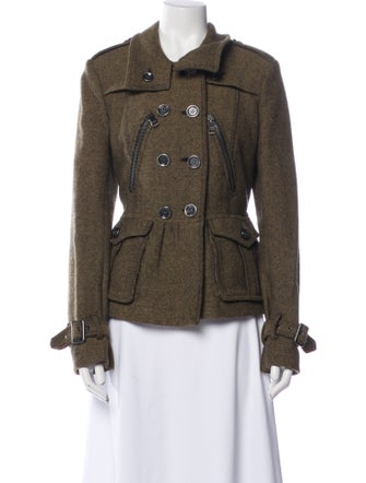 Burberry Brit Plaid Print Utility Jacket