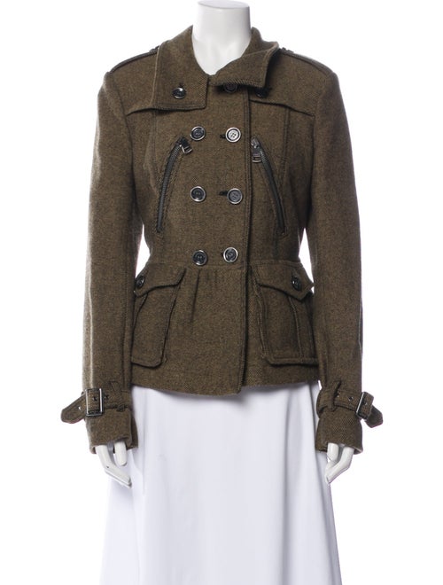 Burberry Brit Plaid Print Utility Jacket