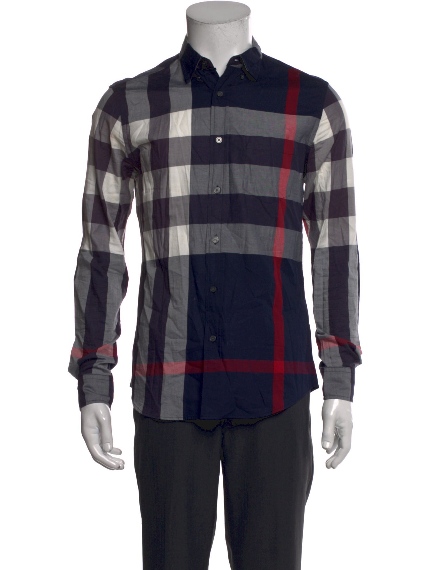 Burberry Brit Exploded Check Pattern Long Sleeve Shirt