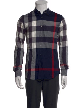 Burberry Brit Exploded Check Pattern Long Sleeve Shirt