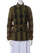 Burberry Brit Plaid Print Utility Jacket