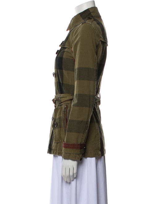 Burberry Brit Plaid Print Utility Jacket