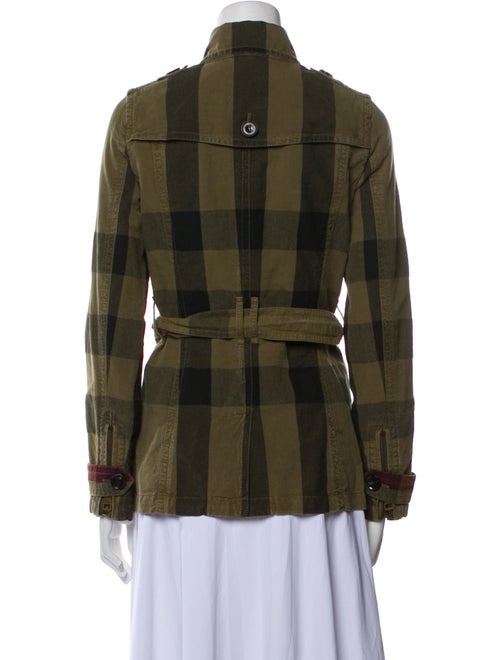 Burberry Brit Plaid Print Utility Jacket
