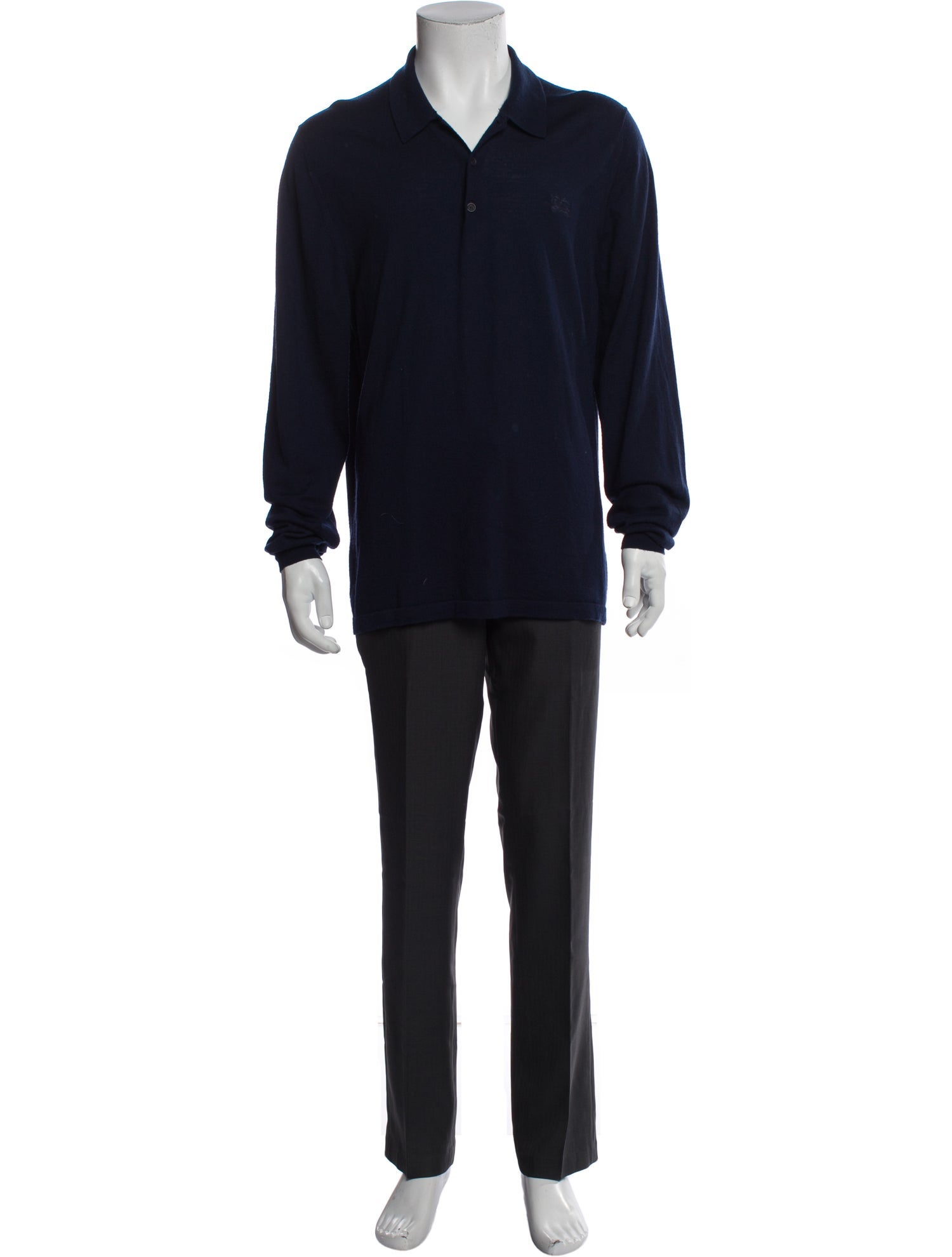 Burberry Brit Merino Wool Crew Neck Polo Shirt