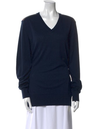 Burberry Brit Silk V-Neck Sweater