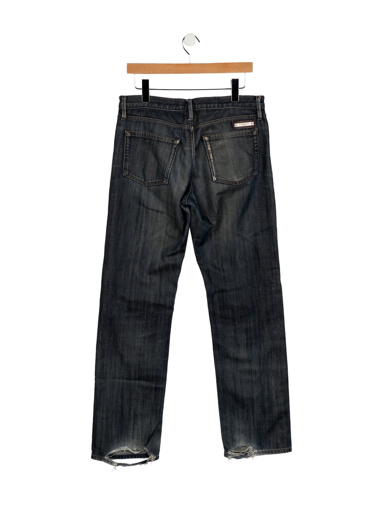 Burberry Brit Mid-Rise Straight Leg Jeans