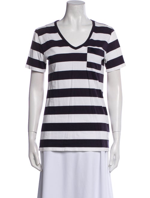 Burberry Brit Striped V-Neck T-Shirt