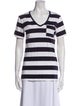 Burberry Brit Striped V-Neck T-Shirt