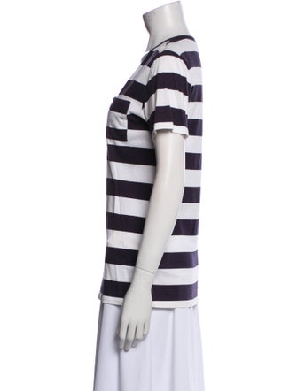 Burberry Brit Striped V-Neck T-Shirt