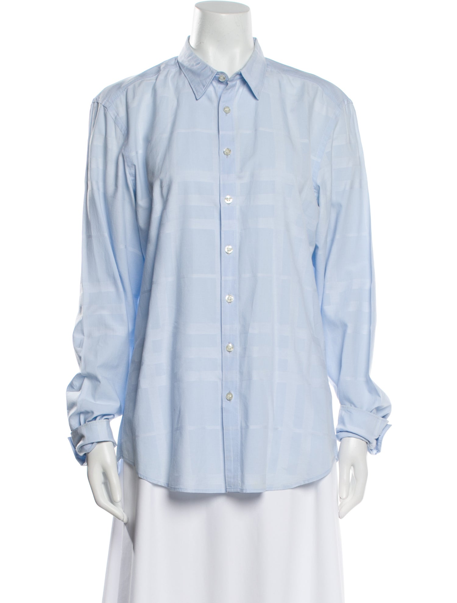 Burberry Brit Long Sleeve Button-Up Top