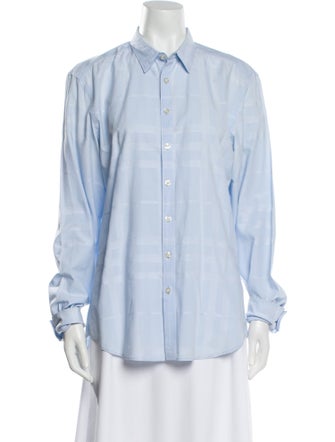 Burberry Brit Long Sleeve Button-Up Top