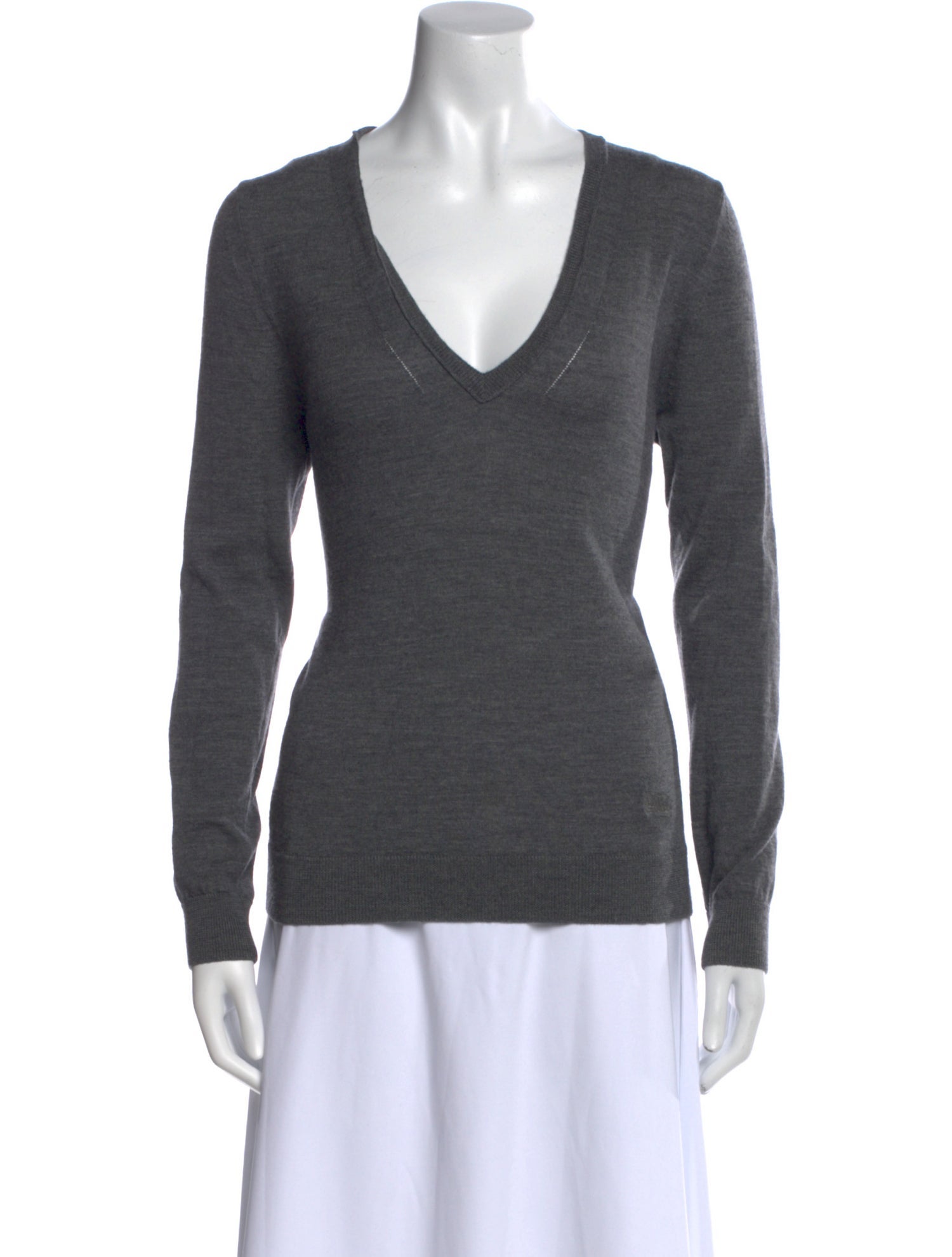 Burberry Brit Merino Wool V-Neck T-Shirt