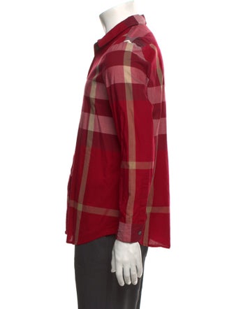 Burberry Brit Plaid Print Long Sleeve Shirt