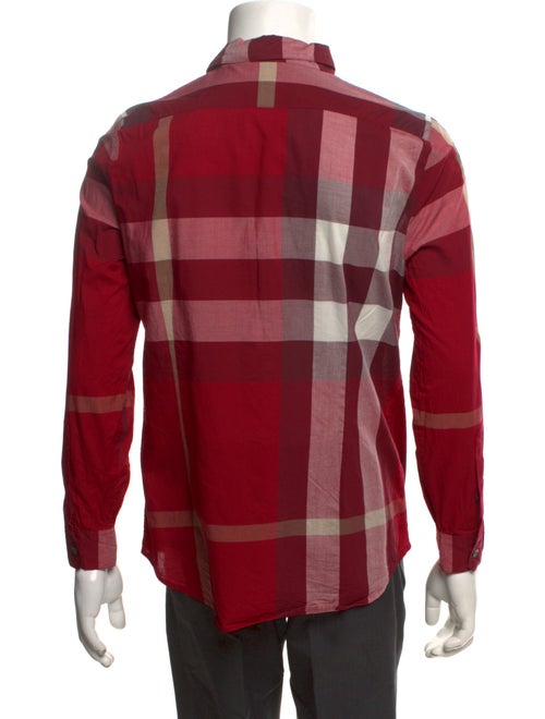 Burberry Brit Plaid Print Long Sleeve Shirt
