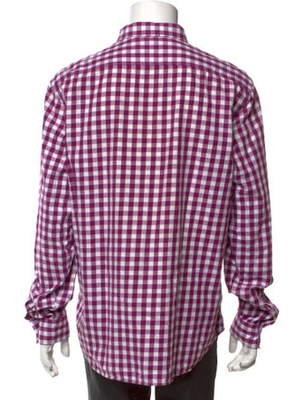 Burberry Brit Plaid Print Long Sleeve Dress Shirt