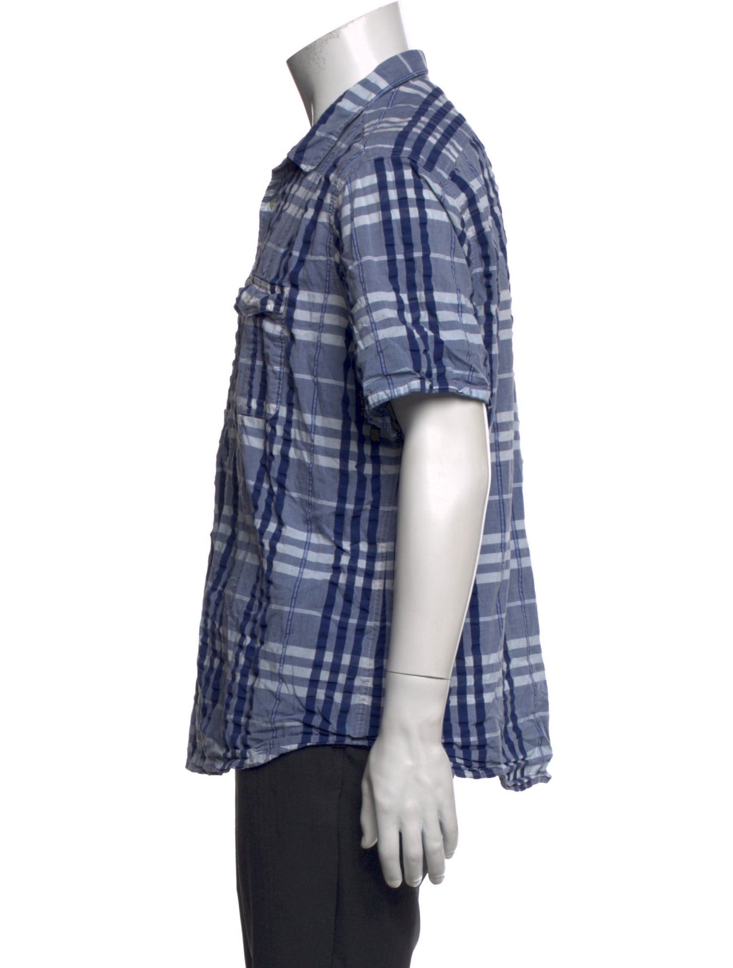 Burberry Brit Plaid Print Short Sleeve Shirt
