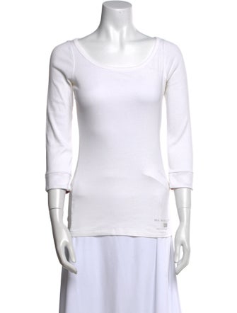 Burberry Brit Scoop Neck Three-Quarter Sleeve Top