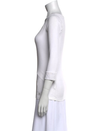 Burberry Brit Scoop Neck Three-Quarter Sleeve Top