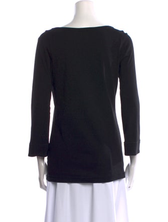 Burberry Brit Scoop Neck Three-Quarter Sleeve T-Shirt