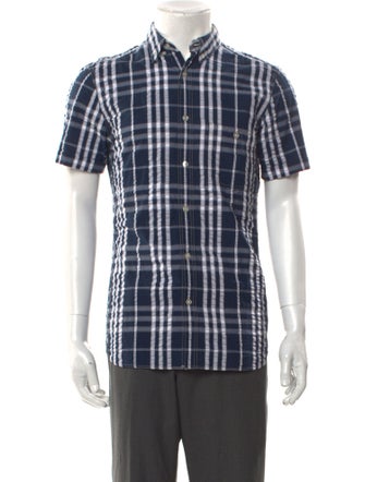Burberry Brit Plaid Print Short Sleeve Shirt