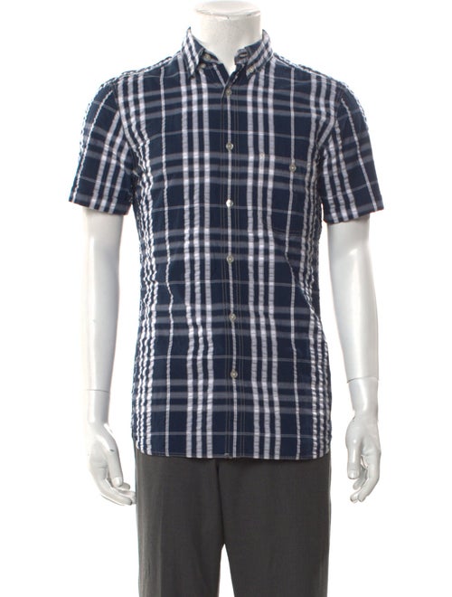 Burberry Brit Plaid Print Short Sleeve Shirt