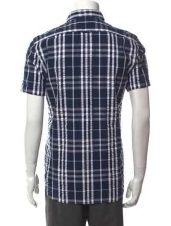 Burberry Brit Plaid Print Short Sleeve Shirt