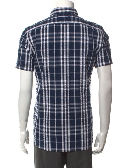 Burberry Brit Plaid Print Short Sleeve Shirt