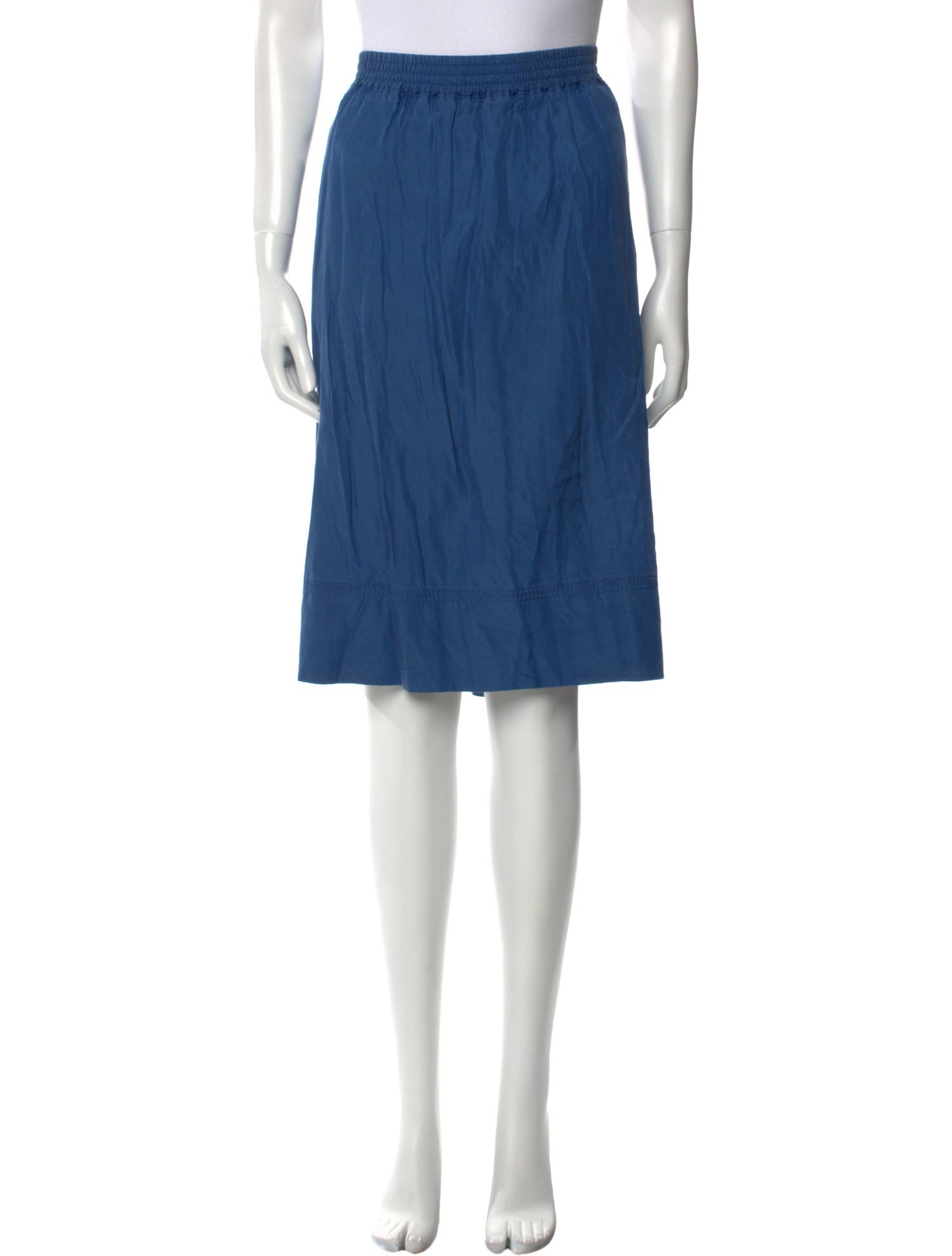 Burberry Brit Pleated Accents Knee-Length Skirt