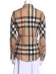 Burberry Brit Plaid Print Long Sleeve Button-Up Top