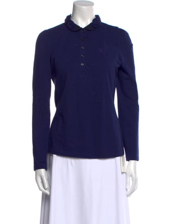 Burberry Brit Mock Neck Long Sleeve Polo