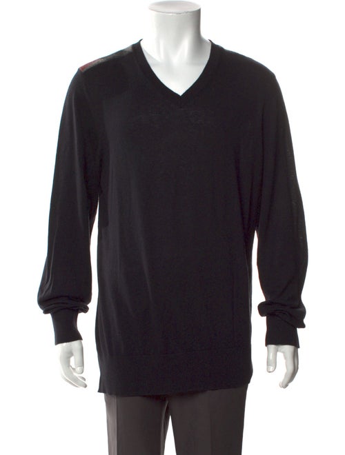 Burberry Brit Exploded Check Pattern V-Neck Pullover