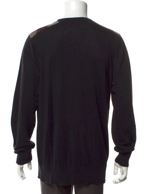 Burberry Brit Exploded Check Pattern V-Neck Pullover