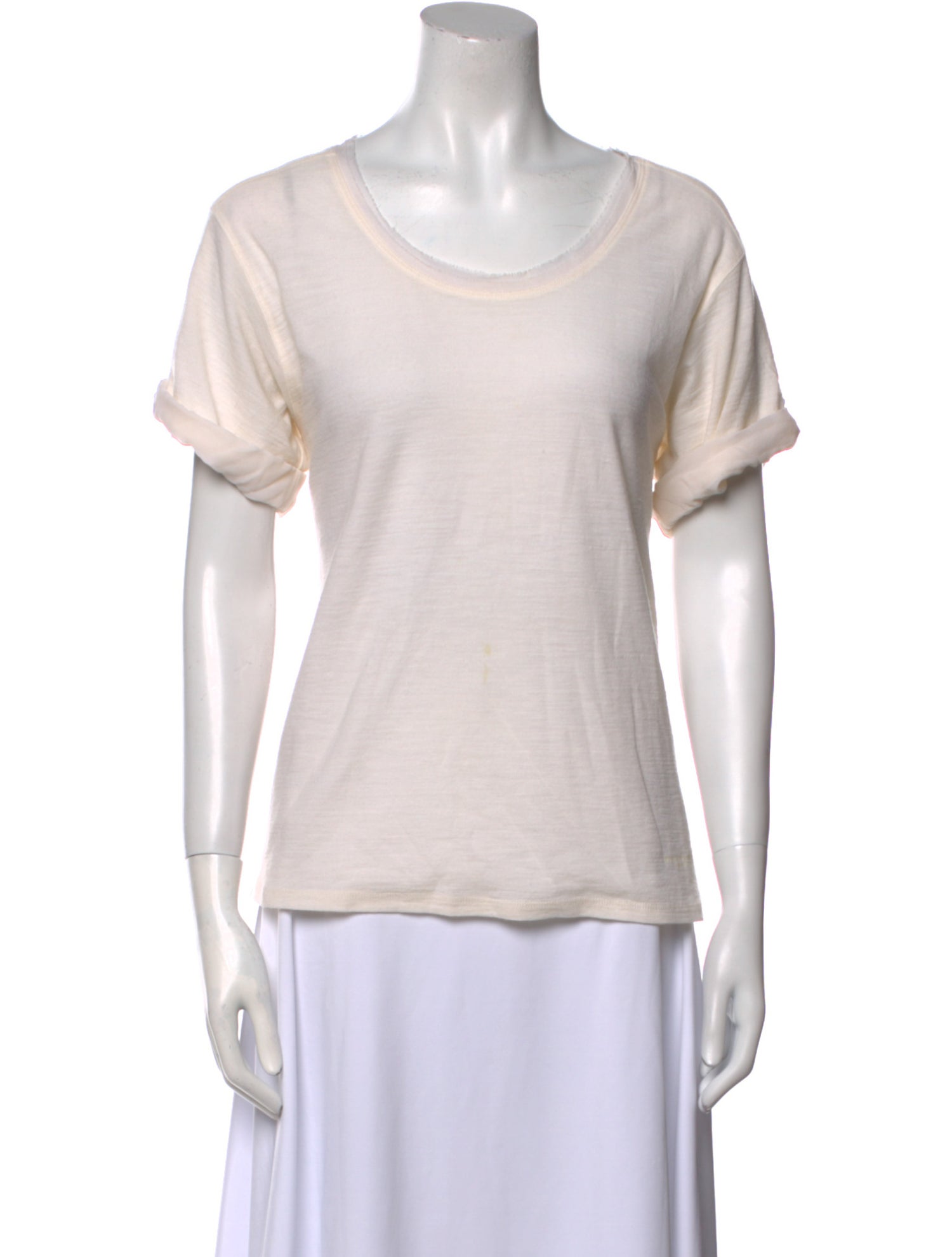 Burberry Brit Wool Scoop Neck T-Shirt