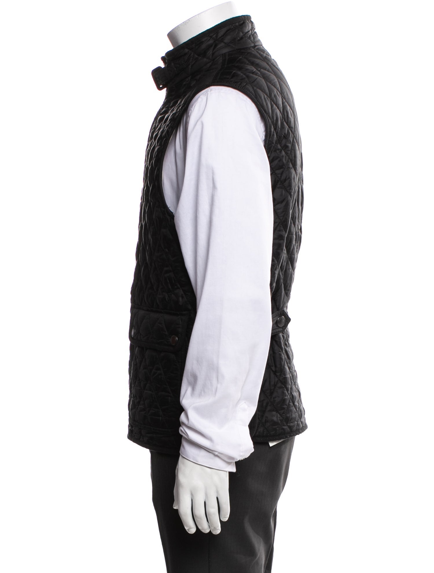 Burberry Brit Nova Check Pattern Mock Neck Sweater Vest