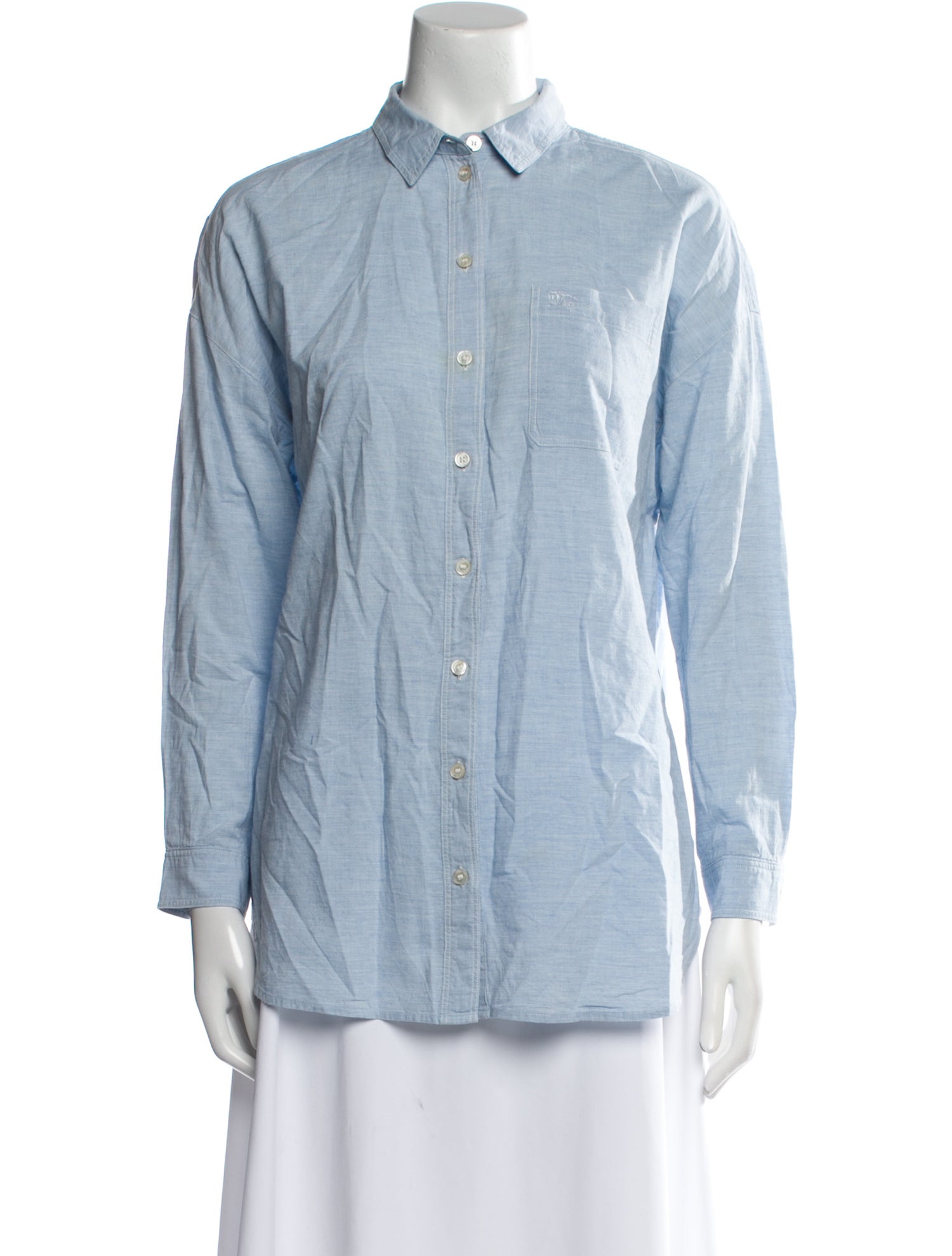 Burberry Brit Long Sleeve Button-Up Top
