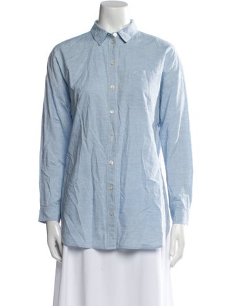 Burberry Brit Long Sleeve Button-Up Top