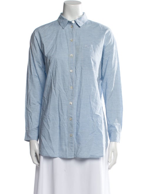 Burberry Brit Long Sleeve Button-Up Top