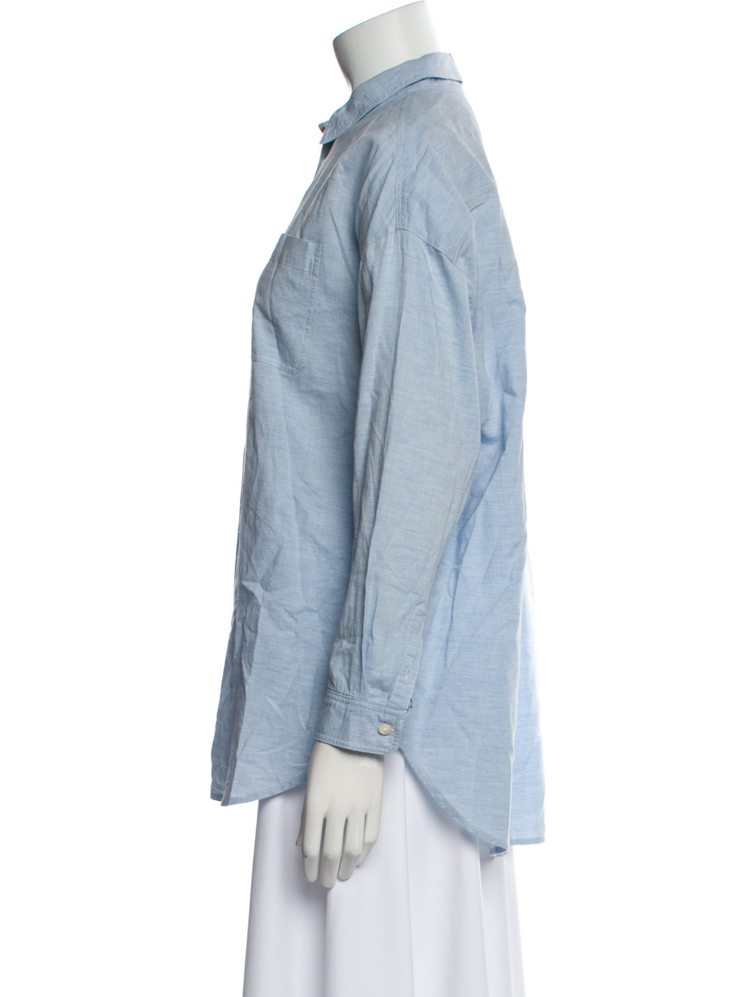 Burberry Brit Long Sleeve Button-Up Top