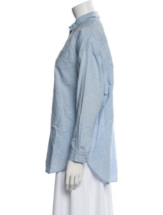 Burberry Brit Long Sleeve Button-Up Top