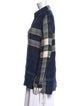 Burberry Brit Plaid Print Long Sleeve Button-Up Top