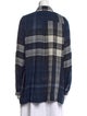 Burberry Brit Plaid Print Long Sleeve Button-Up Top