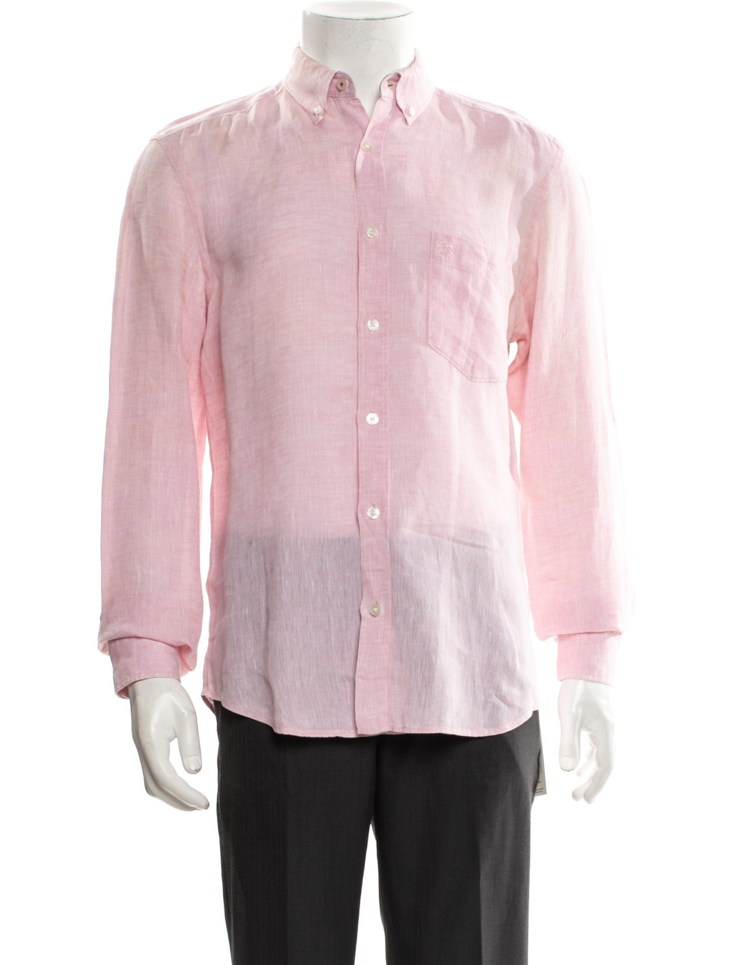 Burberry Brit Linen Long Sleeve Dress Shirt