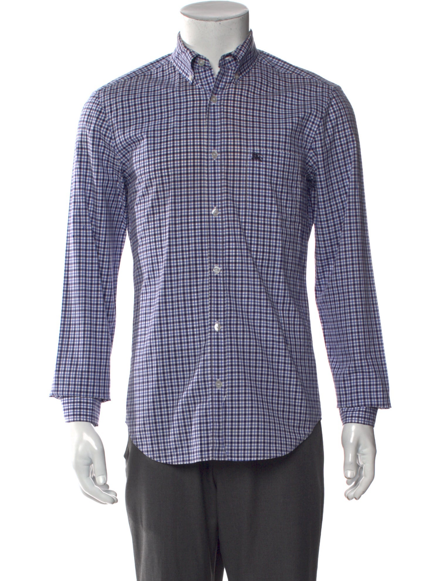 Burberry Brit Plaid Print Long Sleeve Shirt