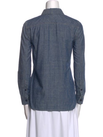 Burberry Brit Long Sleeve Button-Up Top