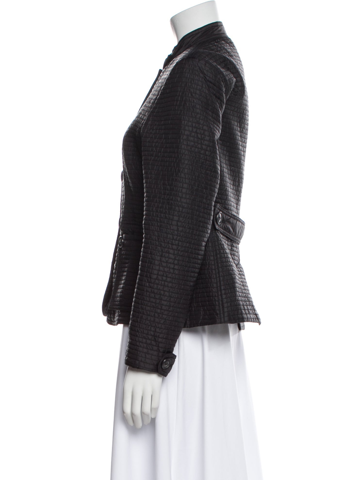 Burberry Brit Nylon Plaid Print Evening Jacket