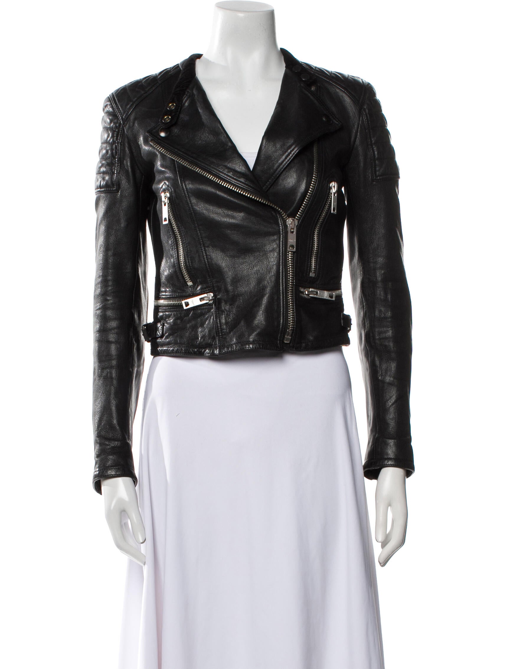 Burberry Brit Lamb Leather Biker Jacket