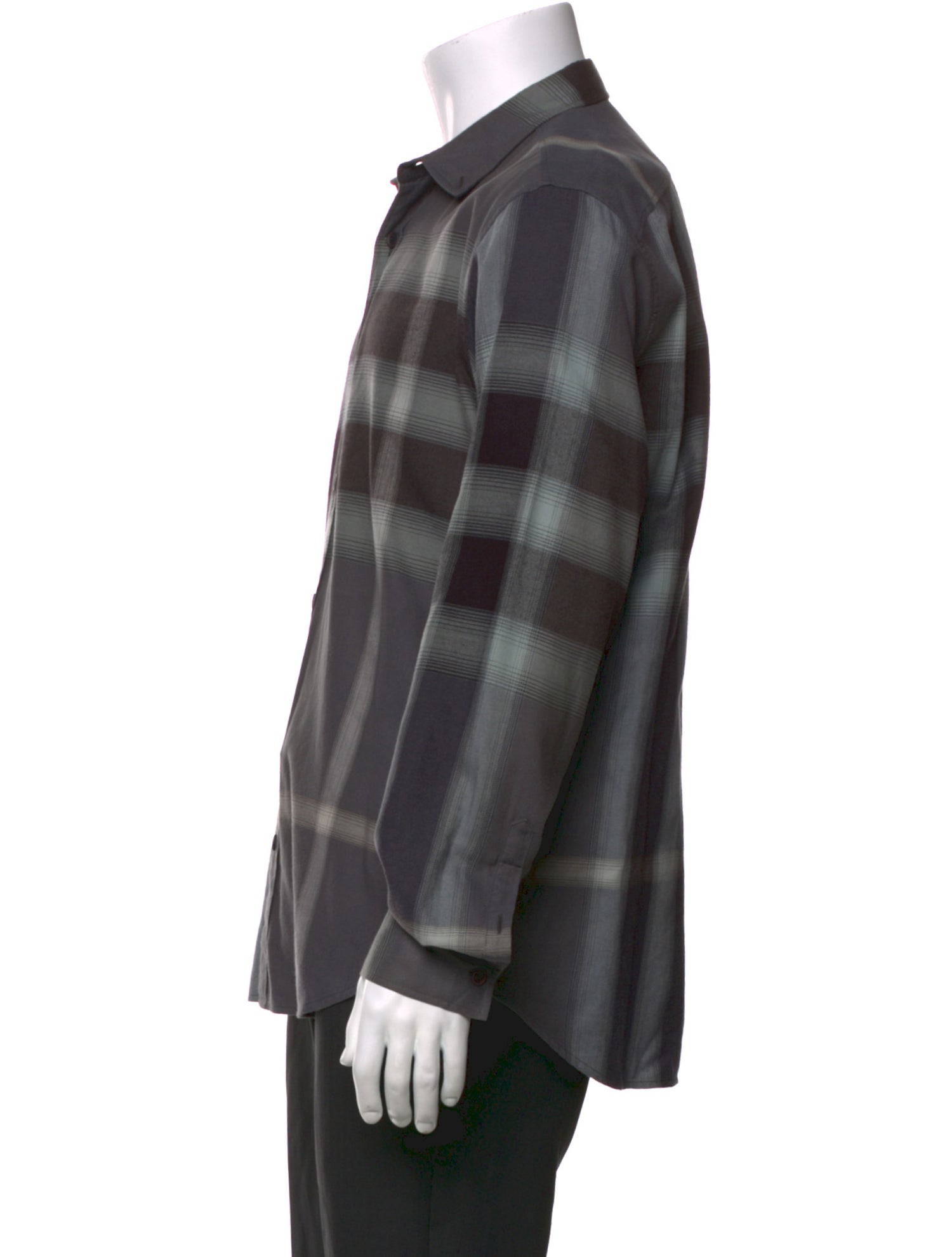 Burberry Brit Plaid Print Long Sleeve Shirt